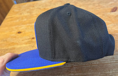 Golden State Warriors Snapback Hat Mitchell & Ness NBA Dark Blackout Logo