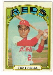 1972 Topps #80 Tony Perez, Cincinnati Reds, EX