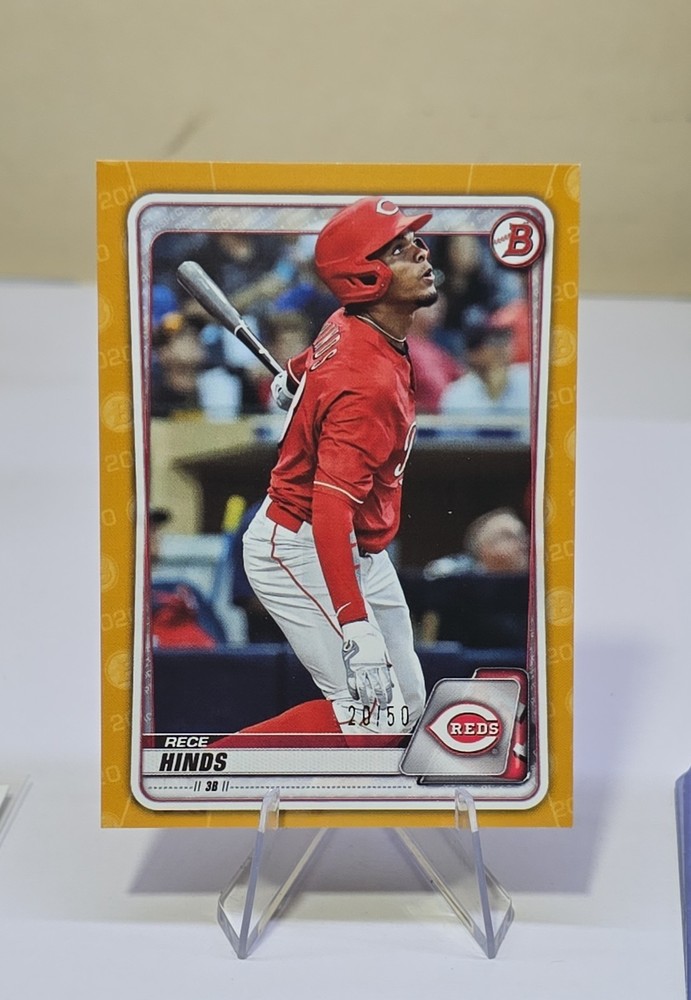 2020 Bowman Draft – Rece Hinds #BD-15 Gold Border /50 (RC)
