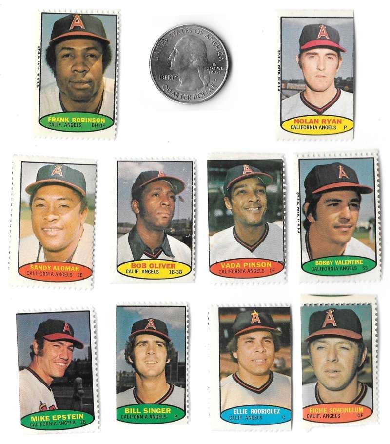 1974 Topps Stamps CALIFORNIA ANGELS Team set w/ Nolan Ryan