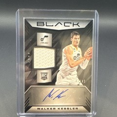 2022-23 Panini Black Walker Kessler #RMA-WKK RC Rookie Patch Auto /49