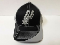 San Antonio Spurs NBA Black and Gray Adjustable Hat