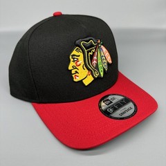 Chicago Blackhawks New Era 9Fifty A-Frame Adjustable SnapBack Black/Red Cap Hat