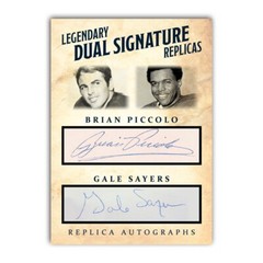 Brian Piccolo Gale Sayers Reprint ACEO Replica Dual Signature Card Chicago