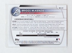 2025 Bowman Draft Briggs McKenzie Sky Blue Border /499 #BD-81 Atlanta Braves