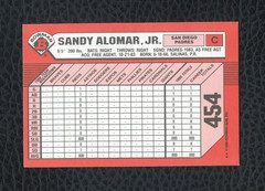 1989 BOWMAN TIFFANY #454 SANDY ALOMAR JR ROOKIE RC SAN DIEGO PADRES