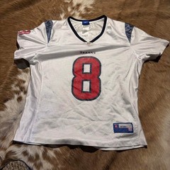 NFL HOUSTON TEXANS MATT SCHUAB 8 jersey white and red and navy – size L vintage