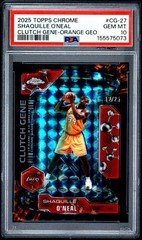 2025-26 Topps Chrome Clutch Gene Shaquille O&rsquo;Neal Orange Geometric Refractor /25