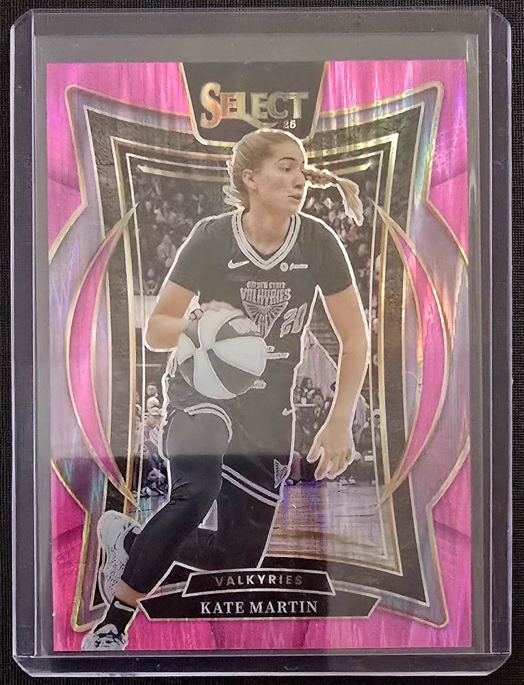 2025 Panini Select WNBA Kate Martin #89 Pink Prizm Concourse Valkyries Aces