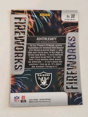 2025 Panini Prizm – Ashton Jeanty Fireworks #10 Green Ice Prizm (RC)