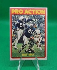 1972 Topps Pro Action Ray May Baltimore Colts