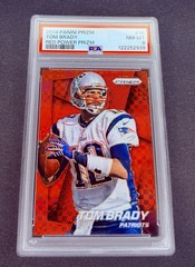 2014 Tom Brady Panini Prizm Red Power Squares PSA 8 #36 121/125 SP Prizms RARE