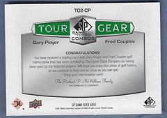 2024 SP Game Used Golf Tour Gear Combos #TG2-CP Fred Couples/Gary Player PGA