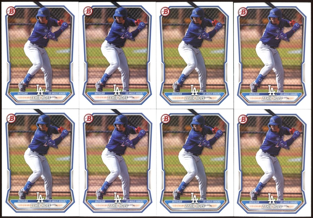 Zyhir Hope 2026 Bowman BP-86 – 8 Card Lot