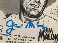 JIM MALONEY Cincinnati Reds SIGNED Autograph Print Photo 11×17 Bob Parker w/ COA