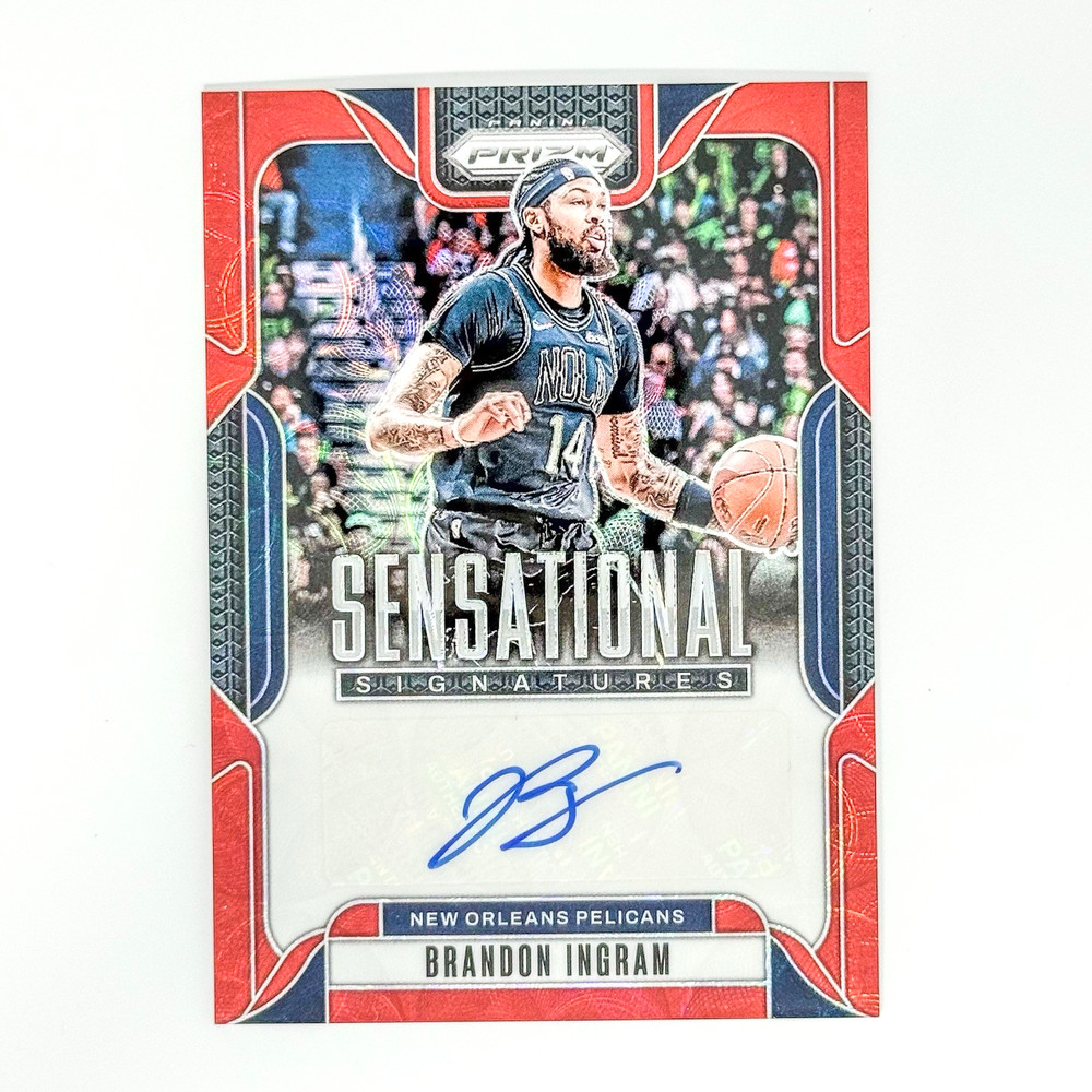Brandon Ingram 2024-25 Panini Prizm Sensational Signatures Red Scope #SS-BRI