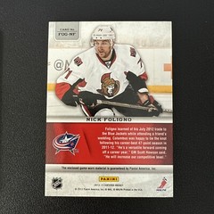 2012-13 Panini Certified – Fabric of the Game #FOG-NF Nick Foligno /75 (MEM)
