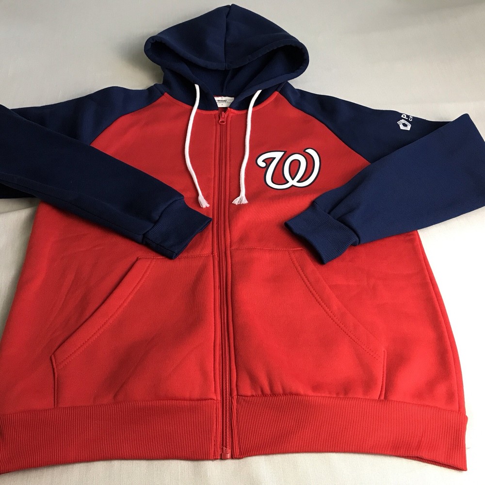 MLB Washington Nationals Nats Full Zip Hoodie Sweatshirt SGA Penfed Sz small