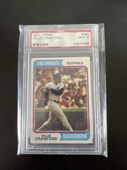 1974 Topps #480 Willie Crawford PSA 9