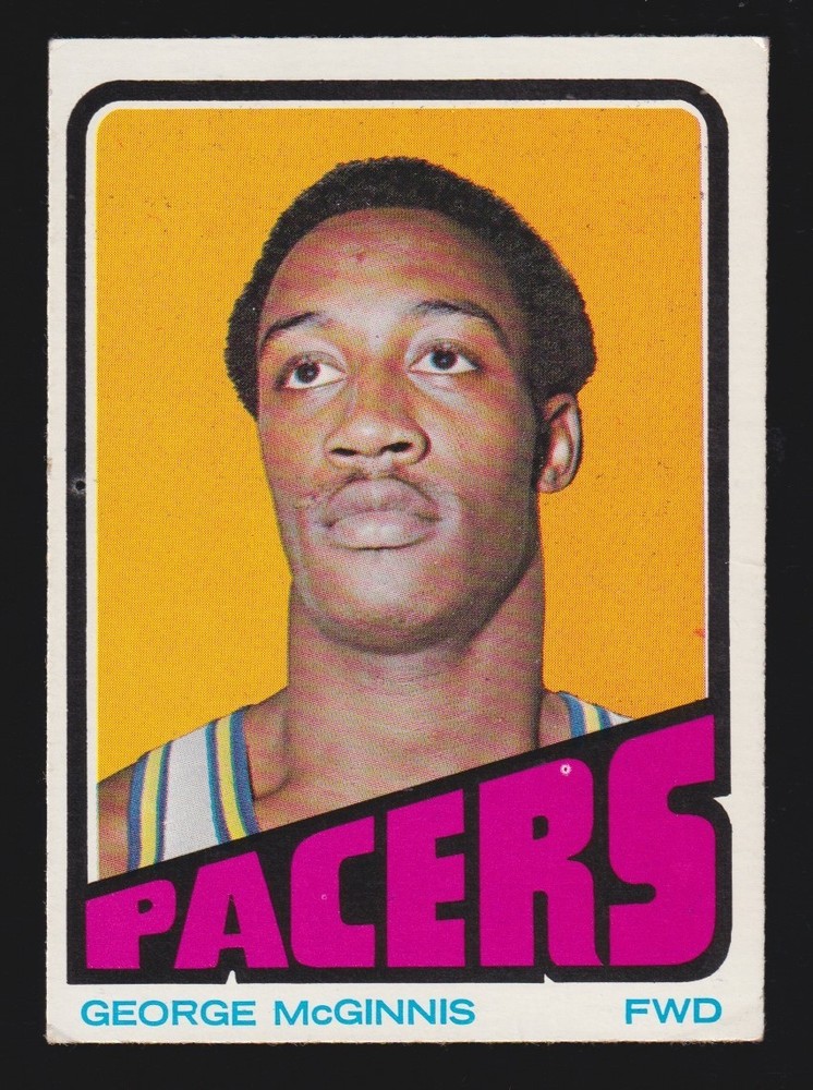 GEORGE MCGINNIS ROOKIE pacers 1972-73 TOPPS #183 VERY GOOD NO CREASES