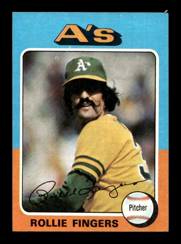 1975 Topps #21 Rollie Fingers A&rsquo;s EX-MT+ *a8