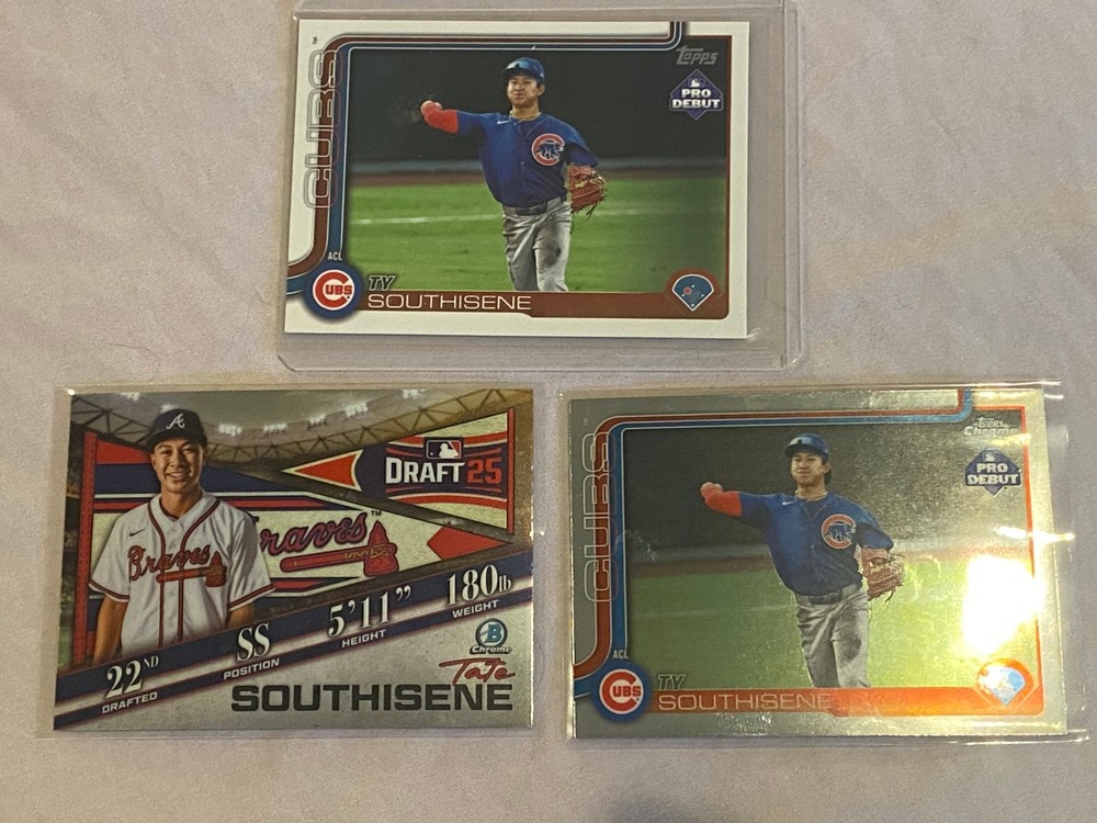 Ty Southisene PD-165 Pro Debut Chrome PDC-165 Tate BDN-7 3 Card Lot