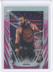 2026 TOPPS CHROME WWE WRESTLING PINK REFRACTOR JACOB FATU 11/250