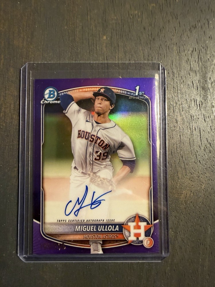 2025 Bowman Chrome Miguel Ullola auto 1st Bowman True Purple /250 Houston Astros