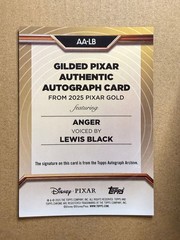2025 Topps Chrome Pixar Gold Anger Lewis Black Auto #AA-LB
