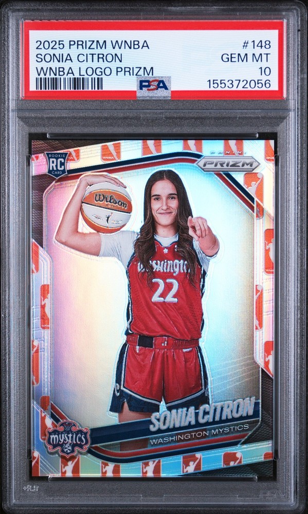 2025 PANINI PRIZM WNBA WNBA LOGO PRIZM #148 SONIA CITRON PSA 10
