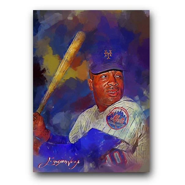 Tommie Agee – Art Card Limited 29/50 Edward Vela Signed (New York Mets) NM/MT