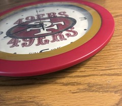 NFL San Francisco 49ers Football Battery Operated 11 1/4&Prime; Diameter Wall Clock