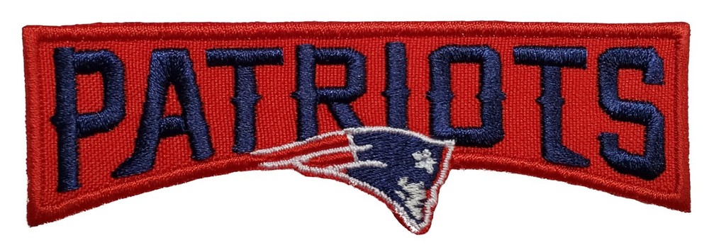Patriots Logo Embroidered Iron On Patch 4&Prime; x 1.25&Prime; Rare