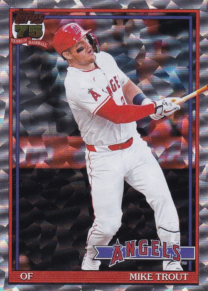 MIKE TROUT TOPPS 1991 35TH ANNIVERSARY RETRO CRACKLE FOIL ANGELS #T91-1 2026 S1