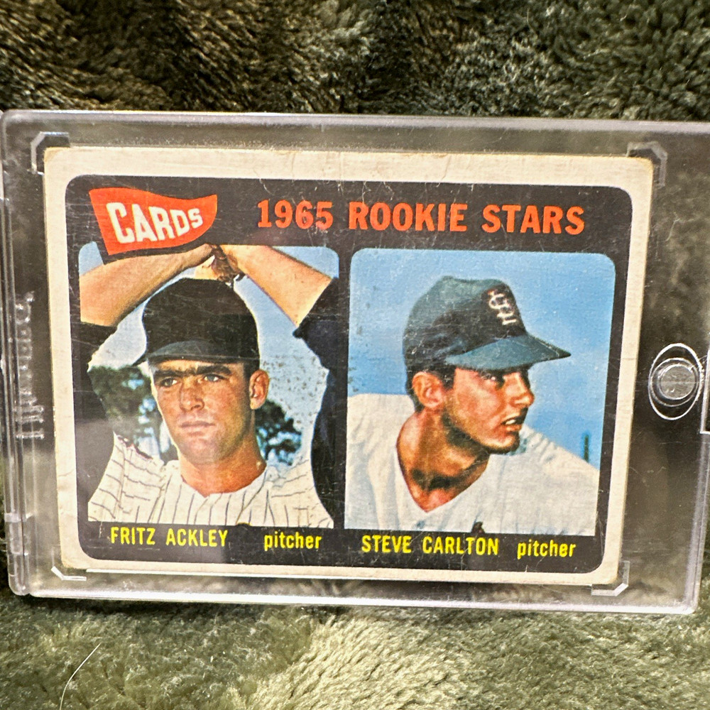 Topps 1965 Rookie Stars #477 Fritz Ackley Steve Carlton Rookie Card