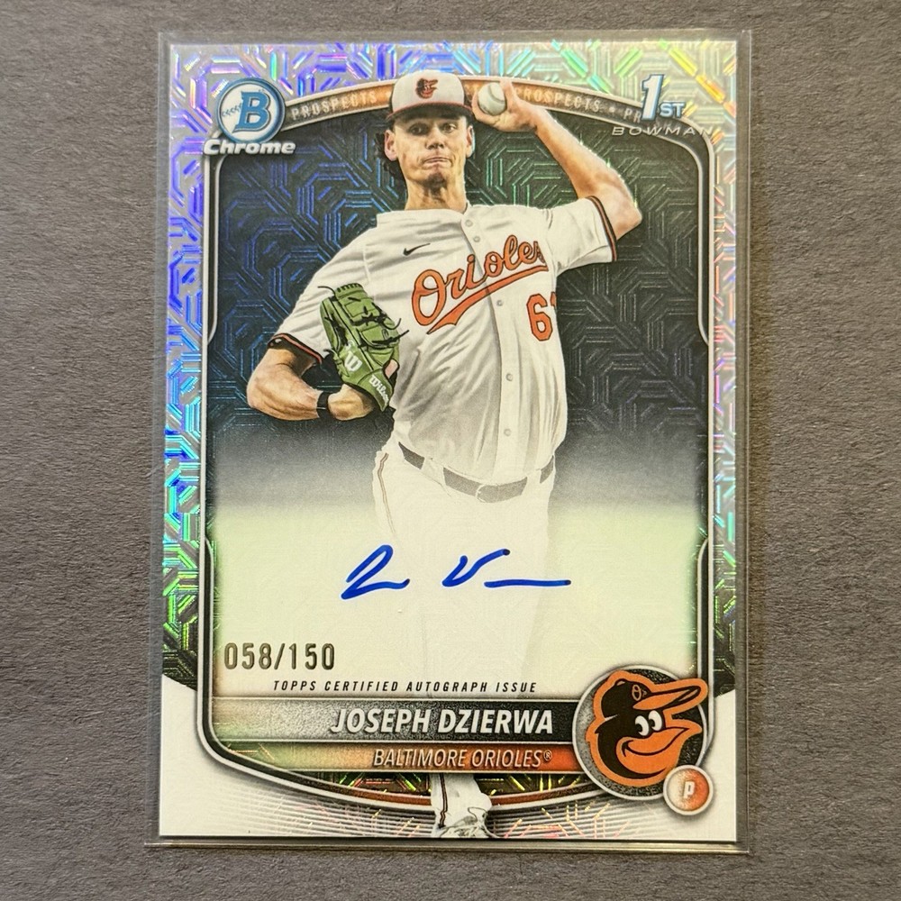 2025 Bowman Draft Chrome Joseph Dzierwa #CPA-JD HTA Choice Refractor Auto /150
