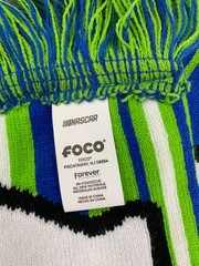 FOCO NASCAR 99 Daniel Suarez Hyperstripe Knit Scarf Blue Green Cool