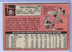 1969 Topps Autographed Boston Red Sox Rico Petrocelli Card #215- A Real Beauty!