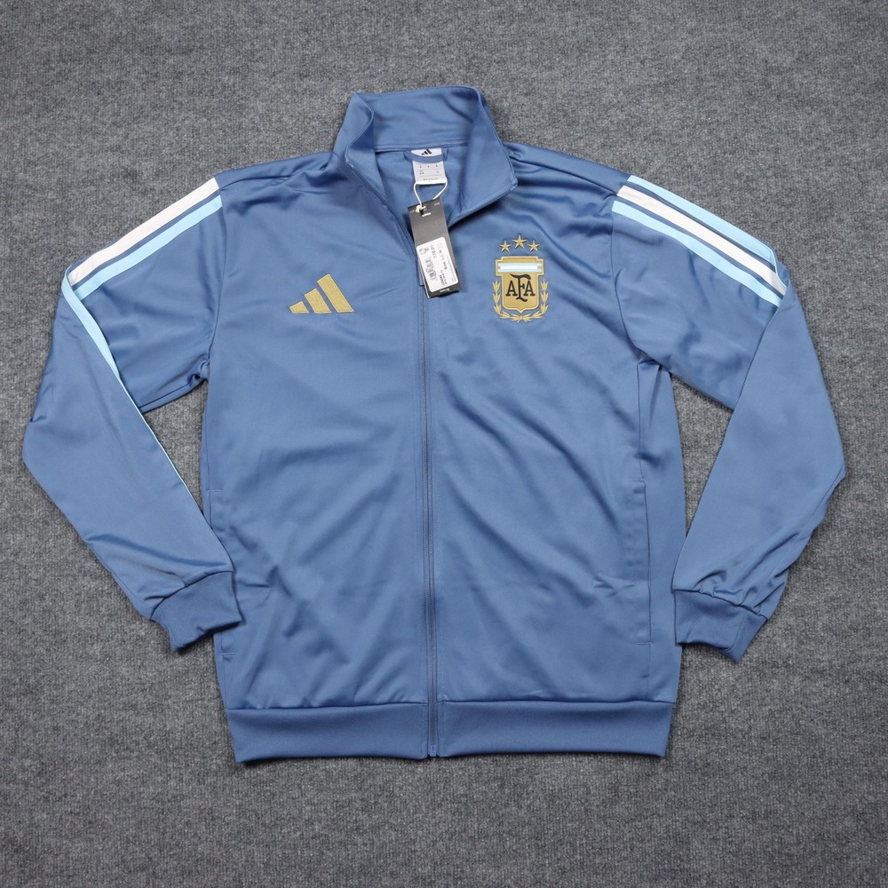 Argentina Jacket Mens Medium Blue Soccer AFA DNA TT Track Top Adidas Full Zip