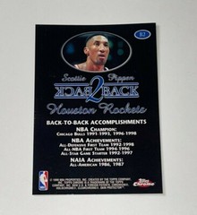 SCOTTIE PIPPEN 1998-1999 TOPPS CHROME BACK 2 BACK #B2 – HOUSTON ROCKETS NBA