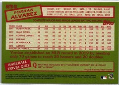 2020 Topps Update #85TB-18 Yordan Alvarez 1985 Topps Baseball 35th Anniversary