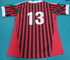 AC Milan 2011-12 Home Soccer Jersey #13 (A. Nesta) Adidas Men’s XL