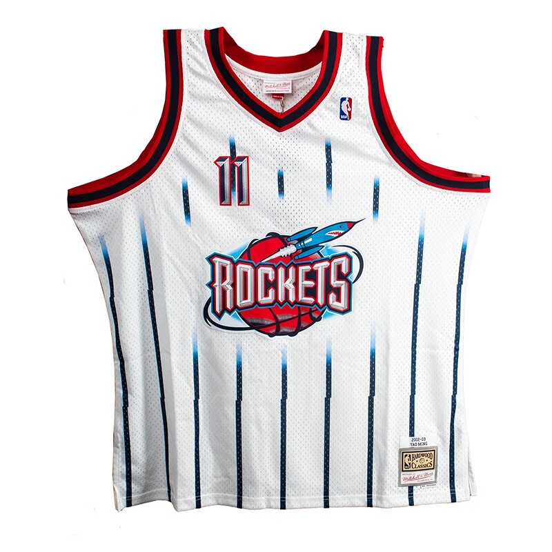 Yao Ming Autographed Houston Rockets Throwback 2XLB Jersey Blue Beckett Witness