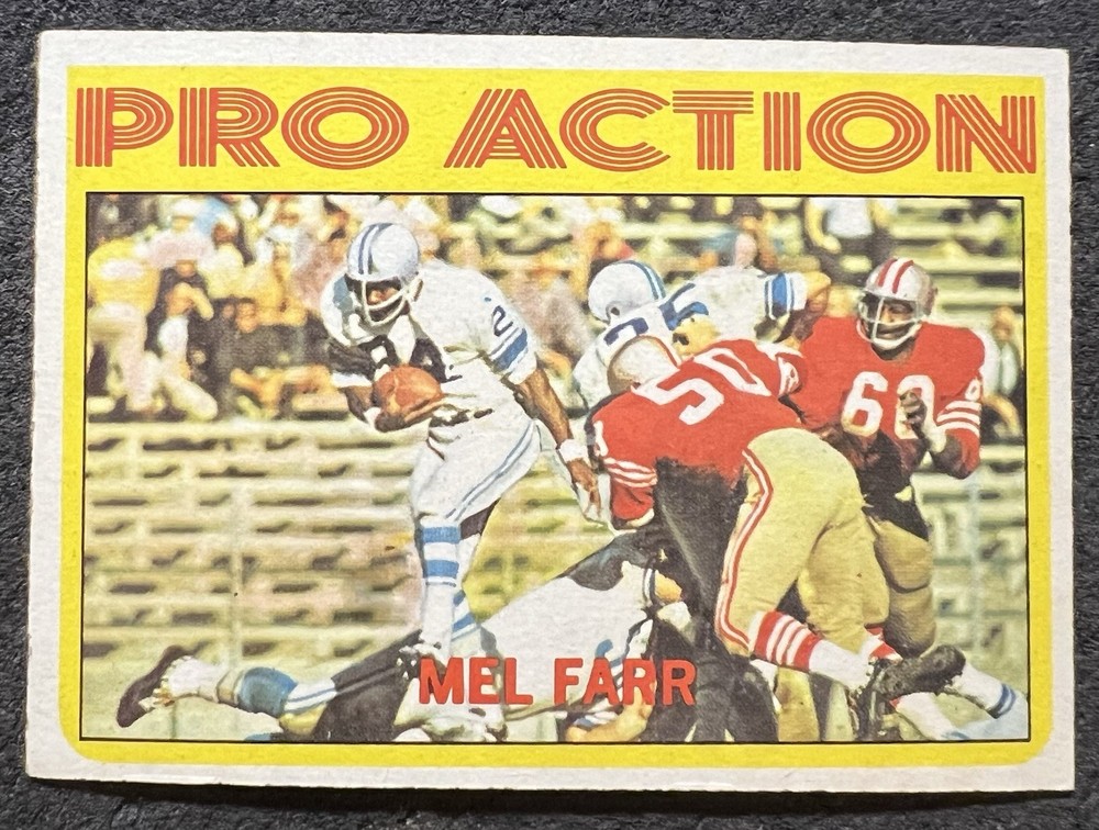 1972 TOPPS PRO ACTION MEL FARR (DETROIT LIONS) #250 EX