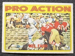 1972 TOPPS PRO ACTION MEL FARR (DETROIT LIONS) #250 EX