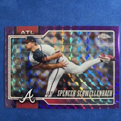 2026 Topps Chrome Spencer Schwellenbach Purple Geometric Refractor 64/75 Braves