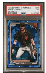 2024 Bowman Chrome BLUE Sapphire Prospects #BCP239 Bryce Eldridge PSA 7