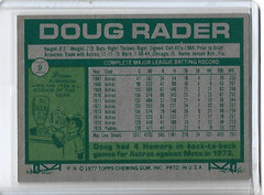 Doug Rader 1977 Topps Baseball Card #9-San Diego Padres