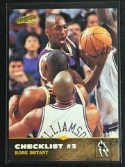 1996 Score Board All Sport PPF Checklist Rookie RC Kobe Bryant #150 Lakers HOF