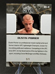 2024 Leaf Collective 1990 Leaf Silver Light Blue 1/1 Dustin Poirier #90B-48